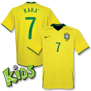 Nike 07-09 Brasil Home Shirt - Boys   Kaka No.7