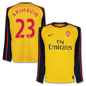 Nike 08-09 Arsenal Away L/S Shirt   Arshavin 23