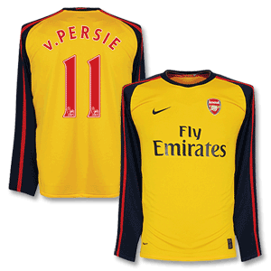 08-09 Arsenal Away L/S Shirt + v.Persie 11
