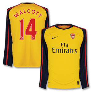 Nike 08-09 Arsenal Away L/S Shirt   Walcott 14