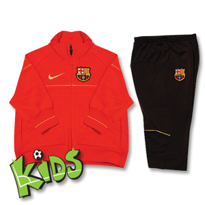 Nike 08-09 Barcelona Knit Warm-Up Suit - Boys - Light Red/Gold