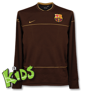 Nike 08-09 Barcelona Light Weight L/S Training Top - Boys- Brown