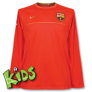 Nike 08-09 Barcelona Light Weight L/S Training Top -Boys- Lt Red