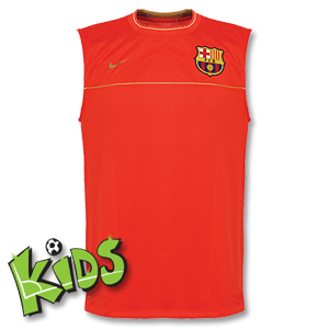 Nike 08-09 Barcelona Sleeveless Training Top -Boys - Light Red