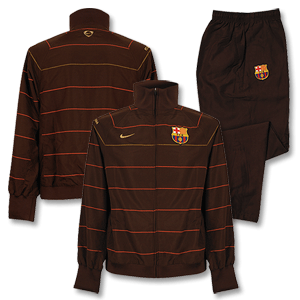 Nike 08-09 Barcelona Woven Warm Up Suit - Brown