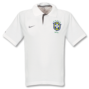 Nike 08-09 Brasil Travel Polo Shirt - White