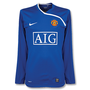 Nike 08-09 Man Utd GK L/S Shirt - Blue