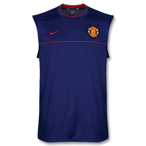 Nike 08-09 Man Utd Sleeveless Training Top - Blue/Red