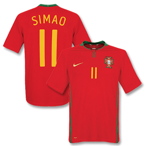 Nike 08-09 Portugal Home Shirt   Simao No.11