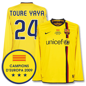 Nike 08-10 Barcelona 3rd L/S Shirt   Winners Transfer   Toure Yaya 24