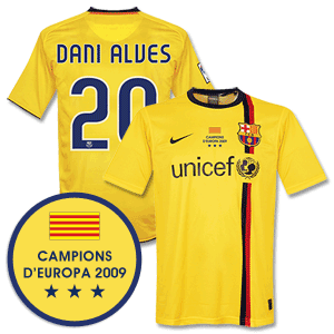 Nike 08-10 Barcelona 3rd Shirt   Winners Transfer   Dani Alves 20 *Delivery Mid-June