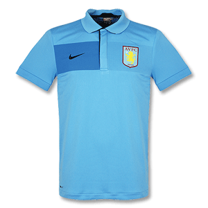 Nike 09-10 Aston Villa Travel Polo - Blue