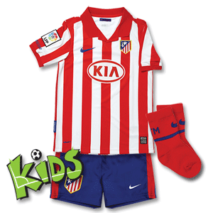 Nike 09-10 Atlectico Madrid Home Little Boys Kit
