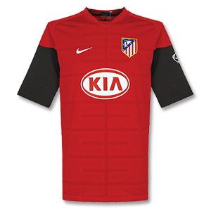 09-10 Atletico Madrid S/S Cut and Sew Training Top - Red