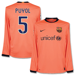 Nike 09-10 Barcelona Away L/S Shirt   Puyol 5
