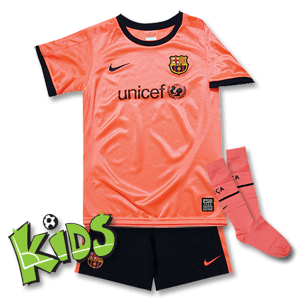 09-10 Barcelona Away Little Boys Kit