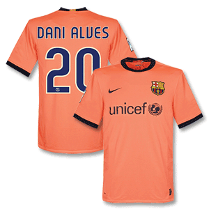 Nike 09-10 Barcelona Away Shirt   Dani Alves 20