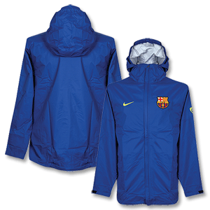 Nike 09-10 Barcelona Basic Rain Jacket - Royal
