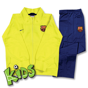 Nike 09-10 Barcelona Little Boys Knit Warm Up Suit Yellow/Blue