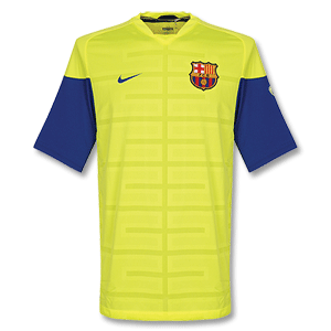 Nike 09-10 Barcelona S/S Cut and Sew Training Top - Yellow