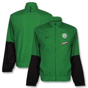 09-10 Celtic Woven Warm Up Jacket - Green/Black