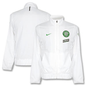 09-10 Celtic Woven Warm Up Jacket - White/Green