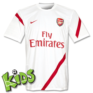 Nike 11-12 Arsenal S/S Training Top - White - Boys