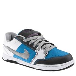 Male Air Mogan Leather Upper Nike in White & Blue, White and Blue