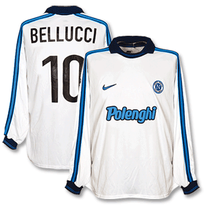 Nike 97-98 Napoli Away L/S   Bellucci 10   Calcio Patch