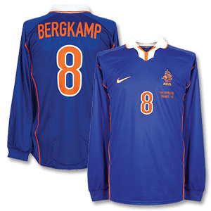 98-99 Holland Away L/S Shirt + Bergkamp 8 +