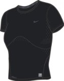 Nike Pro Ultimate Womens Short Sleeve Crew Top (Black Large)