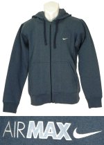 Air Max Fleece Hooded Zip Top Blue Size Medium
