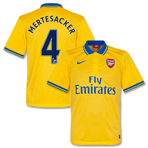 Arsenal Away Mertesacker Shirt 2013 2014