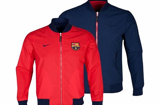 Barcelona Authentic Reversible Anthem Jacket Red