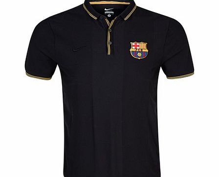 Barcelona Authentic Slim Collar Polo Black
