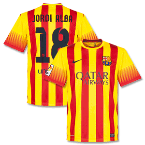 Barcelona Away Shirt 2013 2014 + Jordi Alba 18