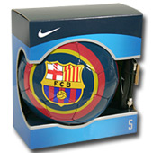Nike Barcelona Ball and Pump Box Set - Navy/Maroon/Yellow.