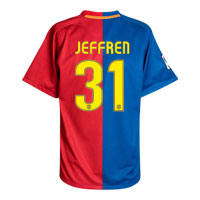 Barcelona Home Shirt 2008/09 with Jeffren 31