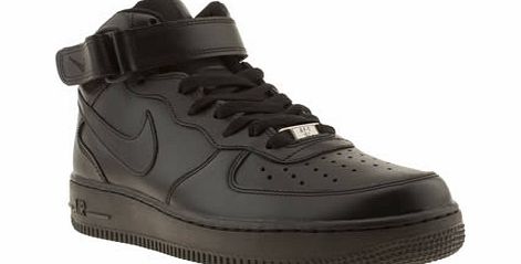 Nike Black Air Force 1 Mid Trainers
