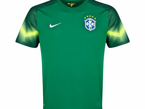 Brazil Away Goalkeeper Shirt 2013/15 Green