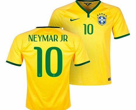 Brazil Home Shirt 2013/15 Yellow with Neymar Jr