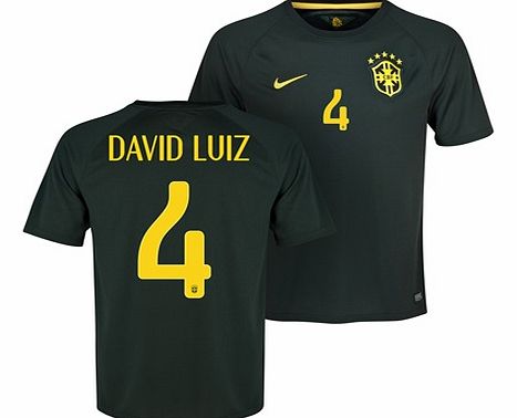 Brazil Third Shirt 2013/15 Black with David Luiz