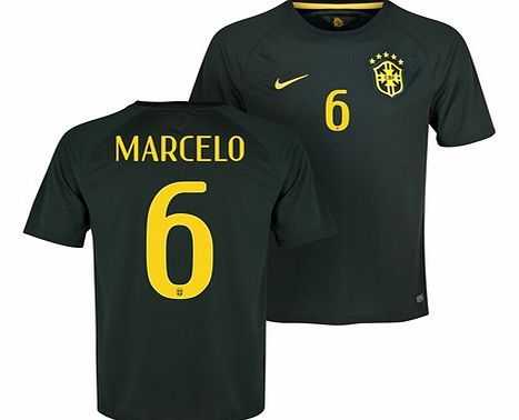 Brazil Third Shirt 2013/15 Black with Marcelo 6