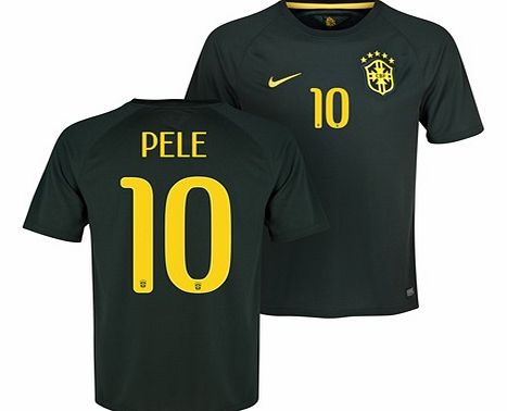 Brazil Third Shirt 2013/15 Black with Pele 10