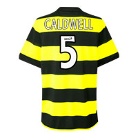 Celtic Away Shirt 09 with Caldwell 5 printing -
