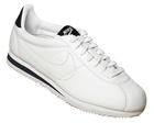 Classic Cortez 09 White/Navy Leather Trainers