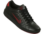 Court Tradition 2 Red/Black Leather Trainers