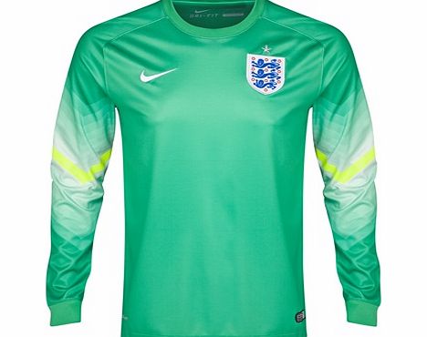 England Away Goalkeeper Shirt 2014 - Kids Lt