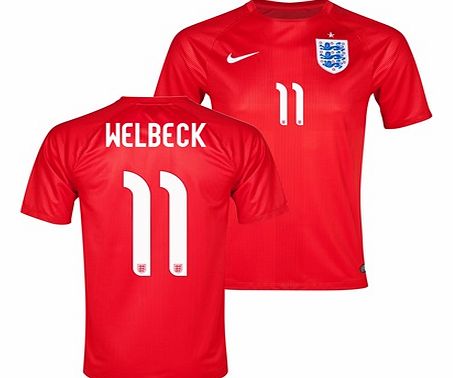 England Match Away Shirt 2014 Red with Welbeck