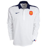 France Away Supporters Rugby Shirt- Long Sleeved.